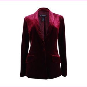INC International Concepts Red Velvet Blazer